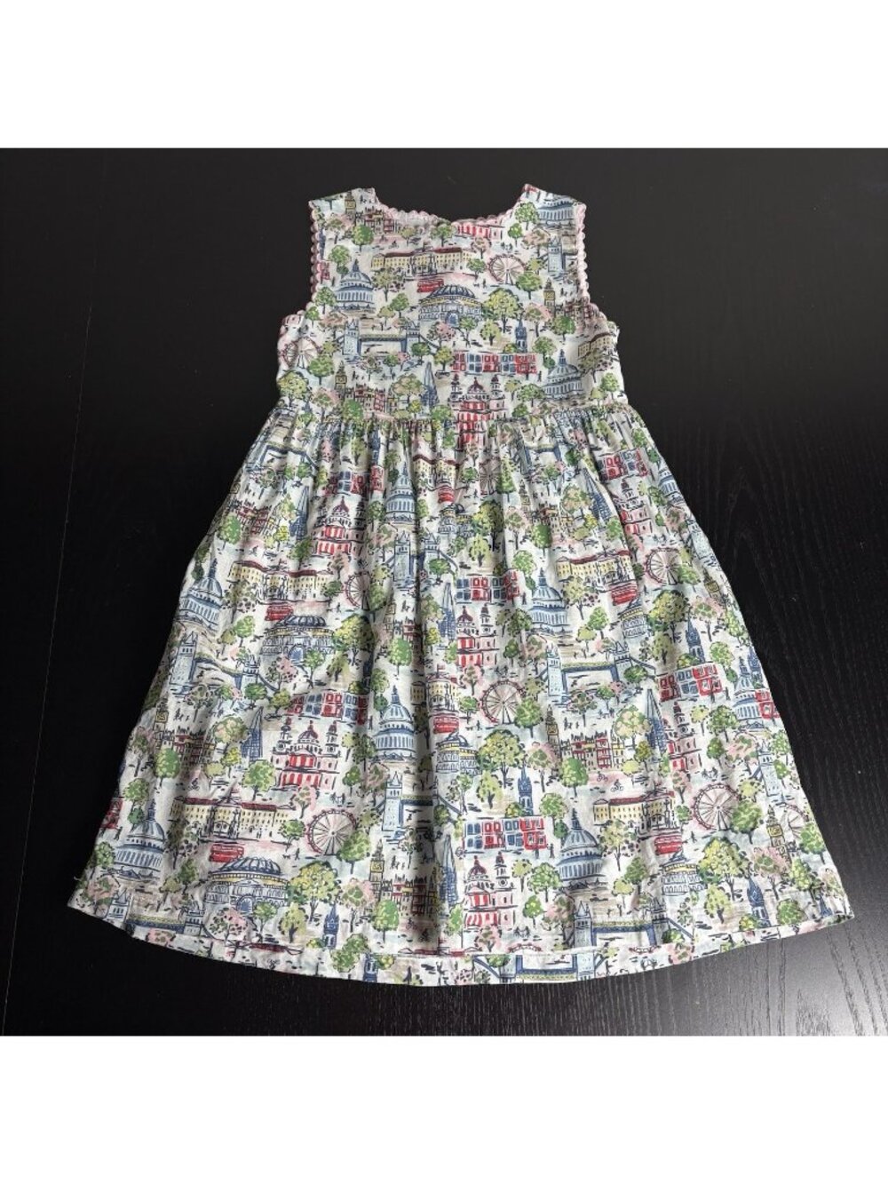 CATH KIDSTON London Kids Girls 7-8 Townscape Pattern Sleeveless Dress